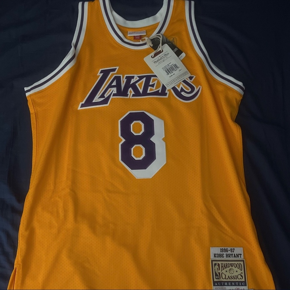 Men's Los Angeles Lakers Kobe Bryant Mitchell & Ness Gold 1996-97 Jersey